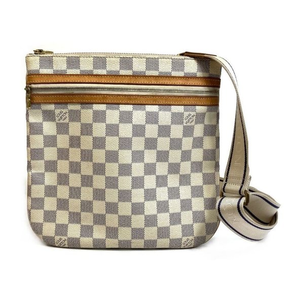 LOUIS VUITTON N51112 DamierAzur Pochette Bosphore Crossbody Shoulder Bag White - Picture 3 of 16